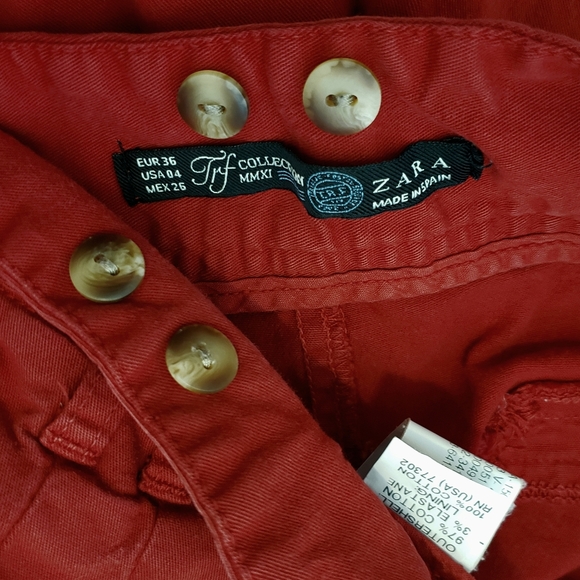 Zara TRF Red Pants - Picture 4 of 6